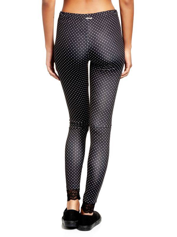 Nastrovje Potsdam Pussy Deluxe Dotties Damen Leggings Schwarz Allover