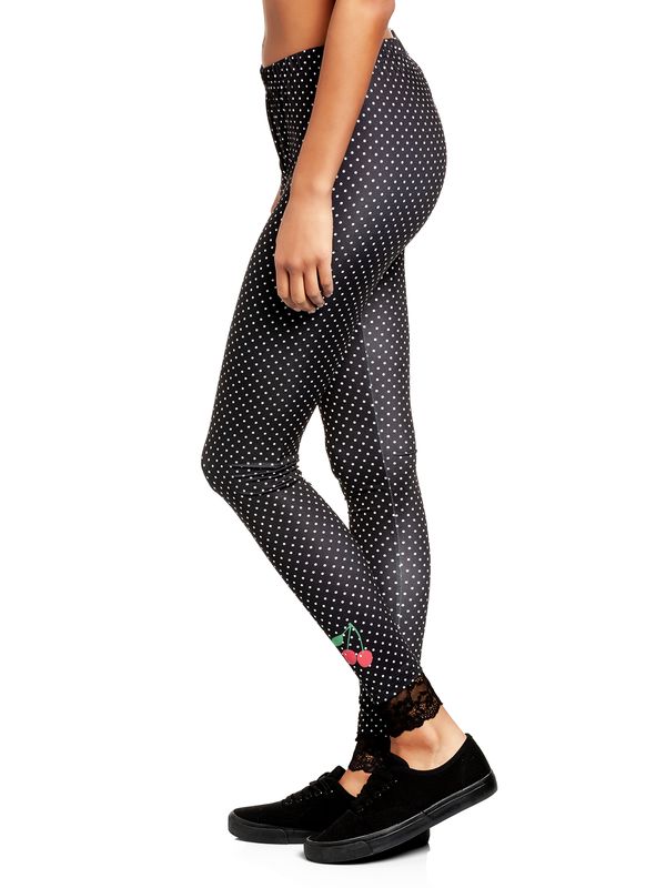 Nastrovje Potsdam Pussy Deluxe Dotties Damen Leggings Schwarz Allover