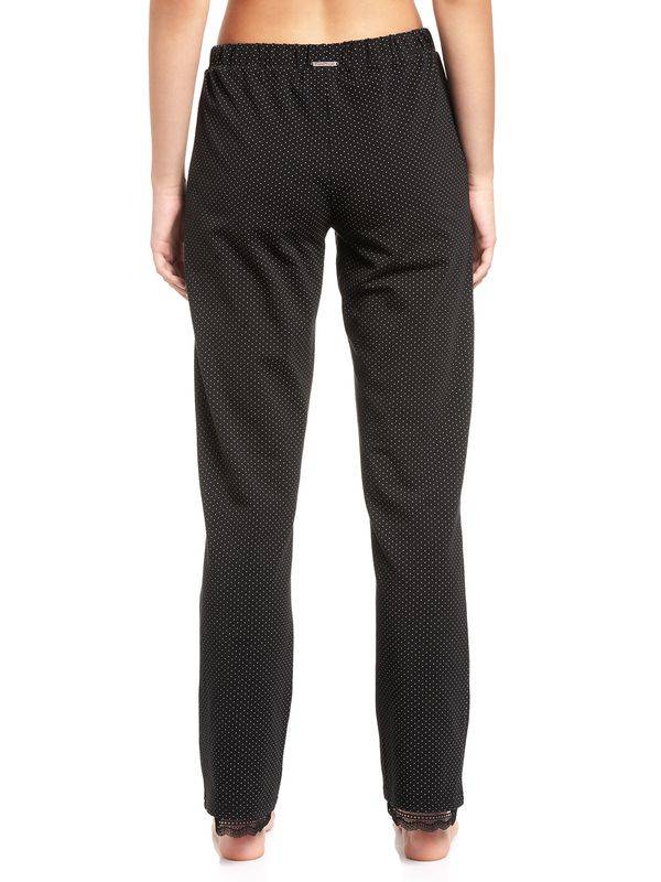 Nastrovje Potsdam Pussy Deluxe Dotties Damen Schlafhose Schwarz Allover