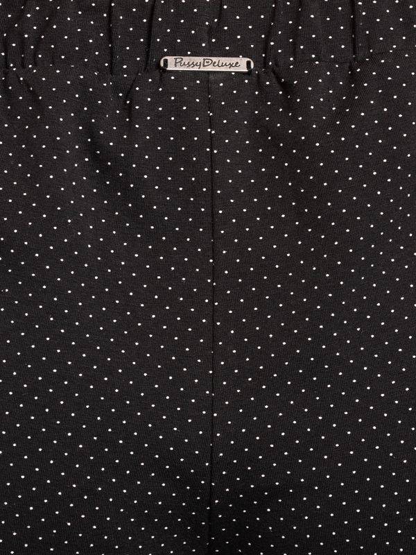 Nastrovje Potsdam Pussy Deluxe Dotties Damen Schlafhose Schwarz Allover