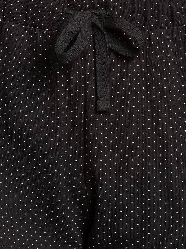 Nastrovje Potsdam Pussy Deluxe Dotties Damen Schlafhose Schwarz Allover