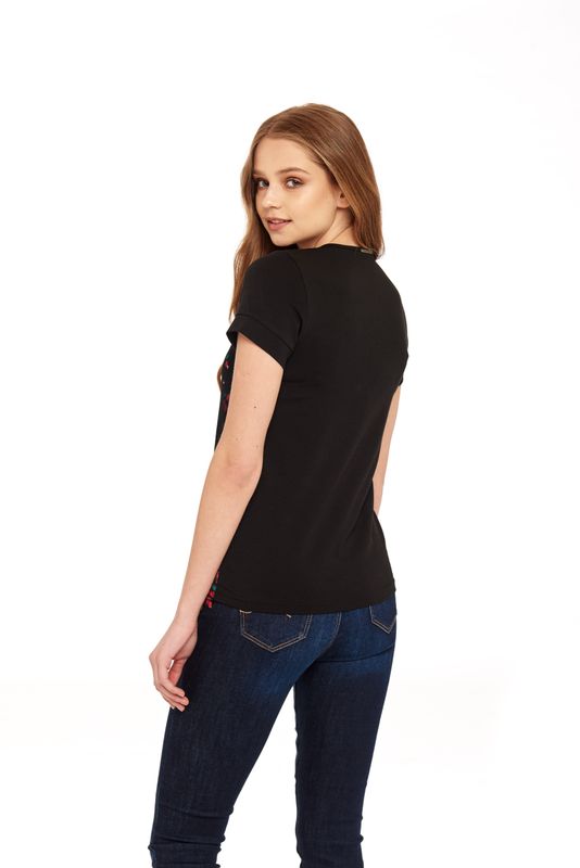 Nastrovje Potsdam Pussy Deluxe Falling Cherries Collar Shirt Schwarz