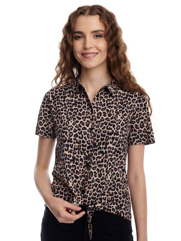 Nastrovje Potsdam Pussy Deluxe Leo Damen Kurzarmbluse Mehrfarbig