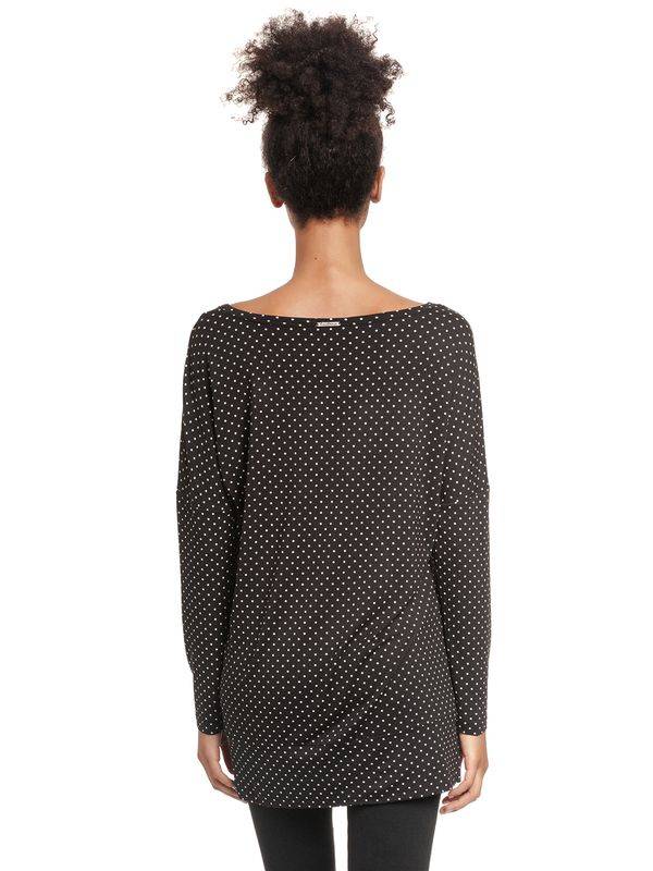 Nastrovje Potsdam Pussy Deluxe Little Dots Damen Langarmshirt Schwarz Allover