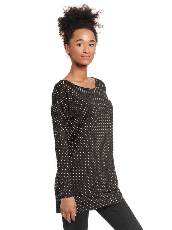 Nastrovje Potsdam Pussy Deluxe Little Dots Damen Langarmshirt Schwarz Allover