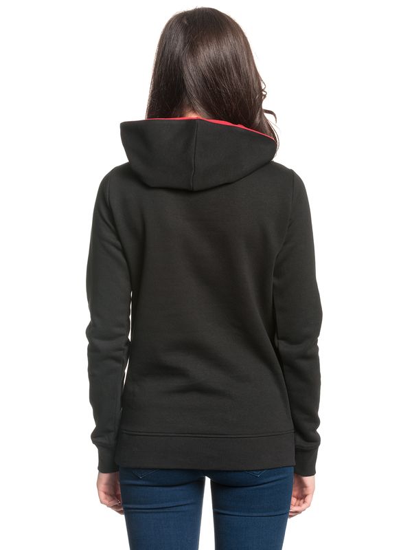 Nastrovje Potsdam Pussy Deluxe Logo Damen Schalkragenpullover Schwarz/rot