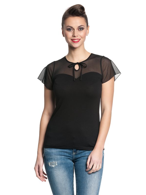 Nastrovje Potsdam Pussy Deluxe Lovely Chic Damen T-Shirt Schwarz