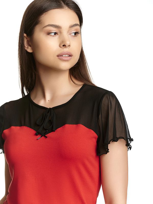 Nastrovje Potsdam Pussy Deluxe Red Lovley Chic Damen T-Shirt Rot