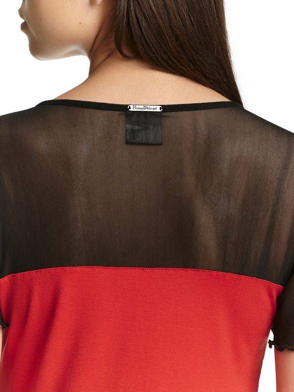 Nastrovje Potsdam Pussy Deluxe Red Lovley Chic Damen T-Shirt Rot