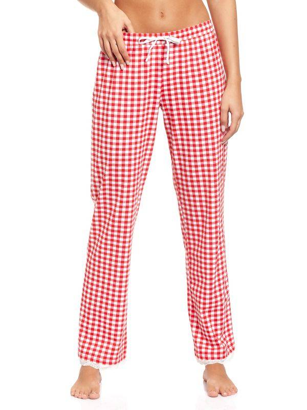 Nastrovje Potsdam Pussy Deluxe Red Plaid Damen Schlafhose Rot Allover