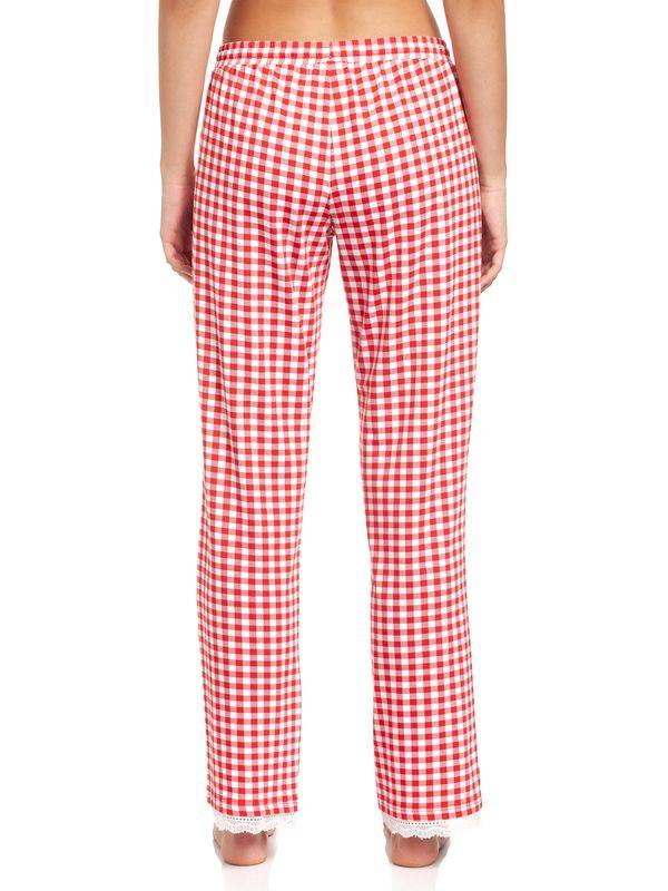 Nastrovje Potsdam Pussy Deluxe Red Plaid Damen Schlafhose Rot Allover
