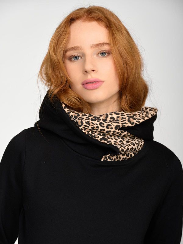 Nastrovje Potsdam Pussy Deluxe Special Leo Shawl Hoodie Damen Kapuzenpullover Schwarz/allover