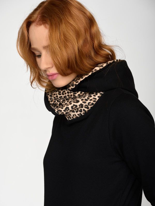 Nastrovje Potsdam Pussy Deluxe Special Leo Shawl Hoodie Damen Kapuzenpullover Schwarz/allover