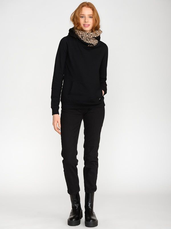 Nastrovje Potsdam Pussy Deluxe Special Leo Shawl Hoodie Damen Kapuzenpullover schwarz/allover