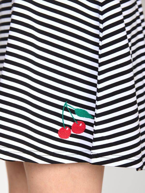 Nastrovje Potsdam Pussy Deluxe Stripey Classic Dress Female Schwarz/weiß