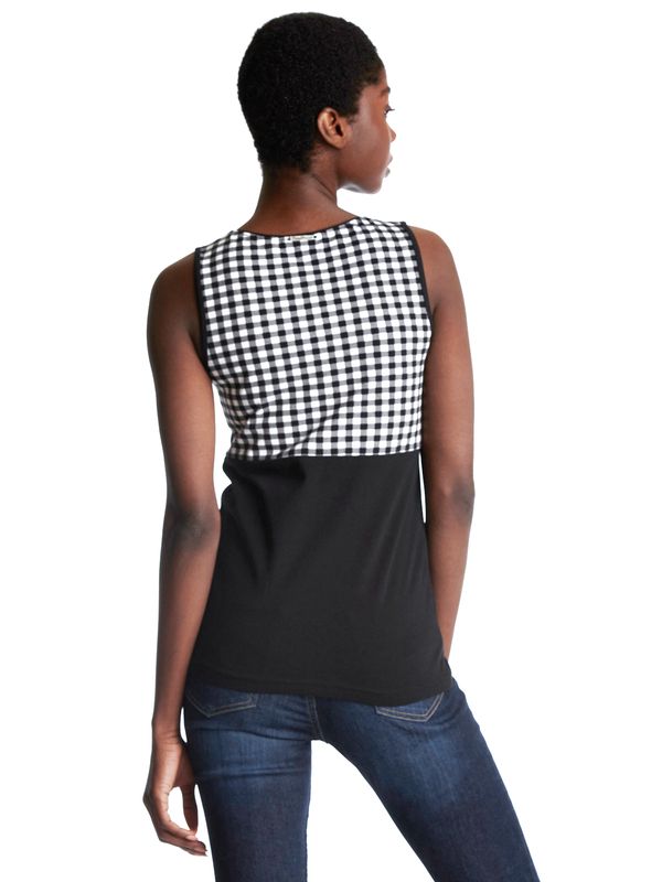 Nastrovje Potsdam Pussy Deluxe Vichy Cherry Damen Tanktop Schwarz/allover