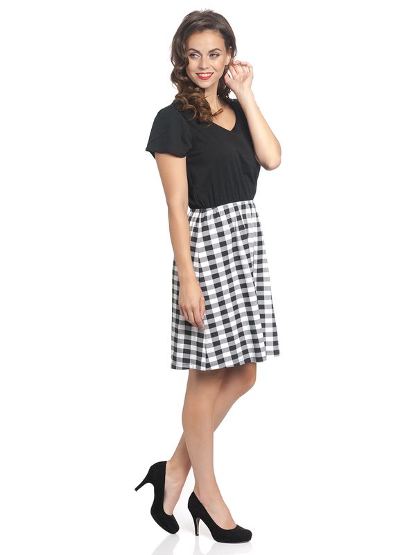 Nastrovje Potsdam Pussy Deluxe Vichy Fantasy Dress Schwarz/allover