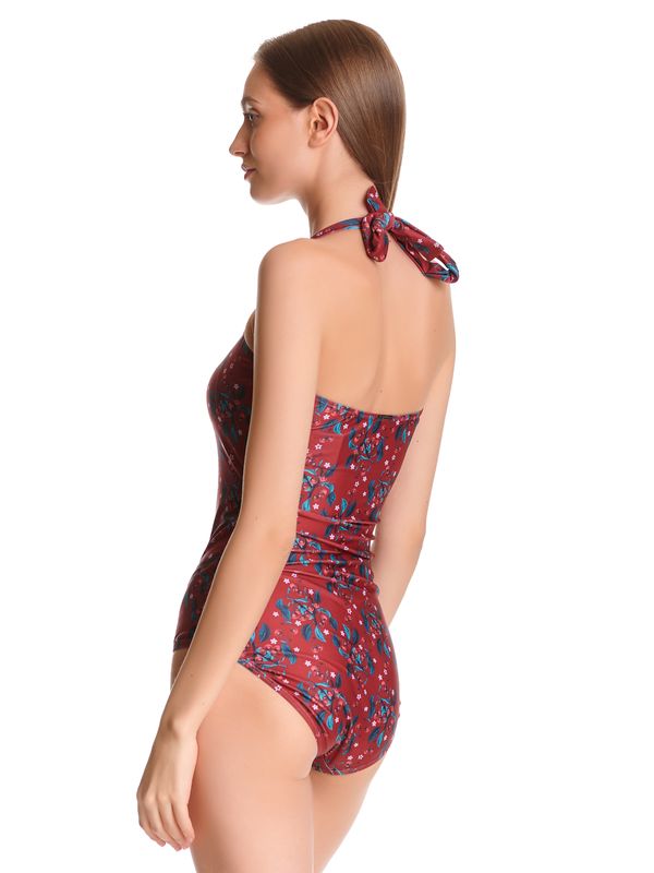 Nastrovje Potsdam Pussy Deluxe Wild Cherry Damen Badeanzug Rot Allover