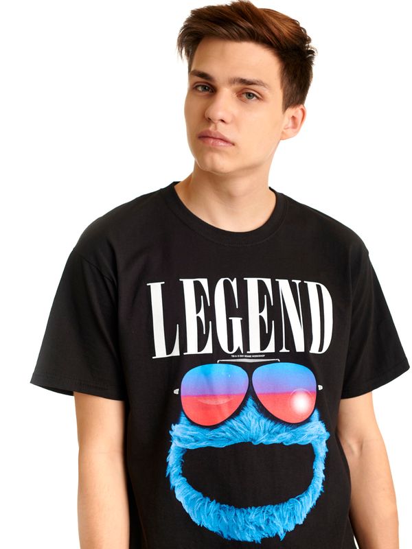 Nastrovje Potsdam Sesamstrasse Cookie Legend Herren T-Shirt Schwarz