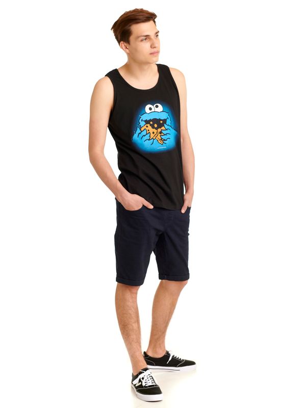 Nastrovje Potsdam Sesamstrasse Cookie Monster Herren Tanktop Schwarz