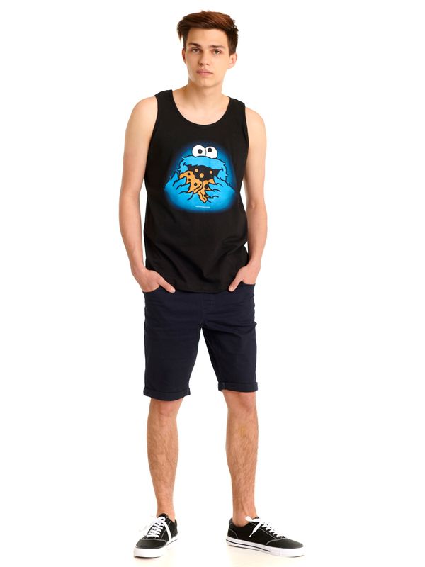 Nastrovje Potsdam Sesamstrasse Cookie Monster Herren Tanktop Schwarz