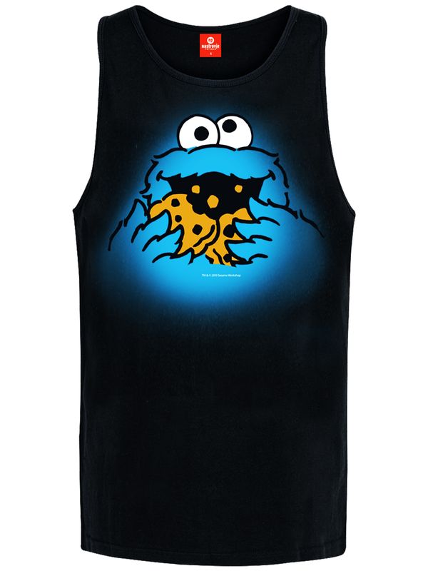 Nastrovje Potsdam Sesamstrasse Cookie Monster Herren Tanktop schwarz Nastrovje Potsdam Sesamstrasse Cookie Monster Herren Tanktop schwarz