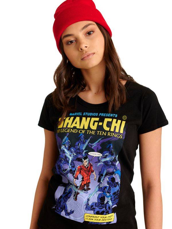 Nastrovje Potsdam Shang-Chi Comic T-Shirt Damen T-Shirt Schwarz
