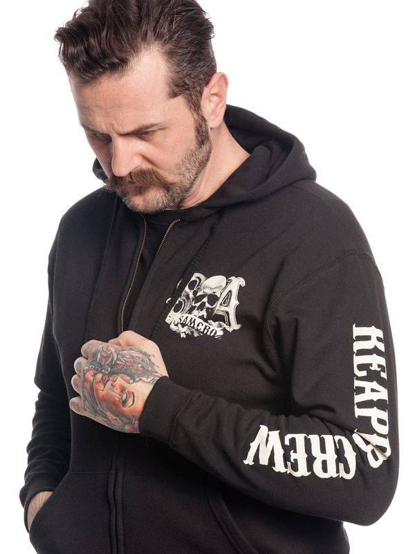 Nastrovje Potsdam Sons Of Anarchy Reaper Crew Herren Kapuzensweatjacke Schwarz