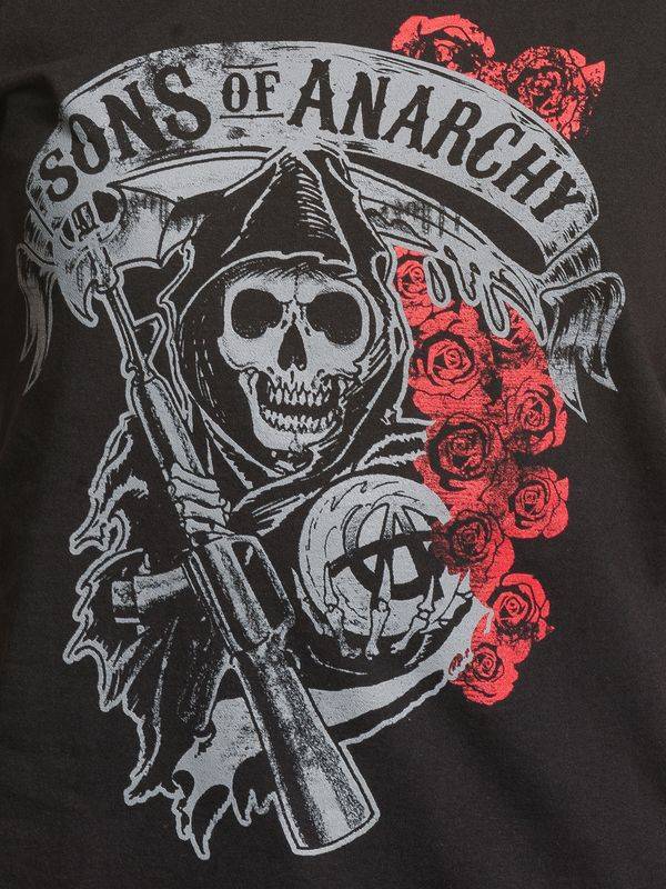 Nastrovje Potsdam Sons Of Anarchy Reaper & Roses Girl T-shirt Black