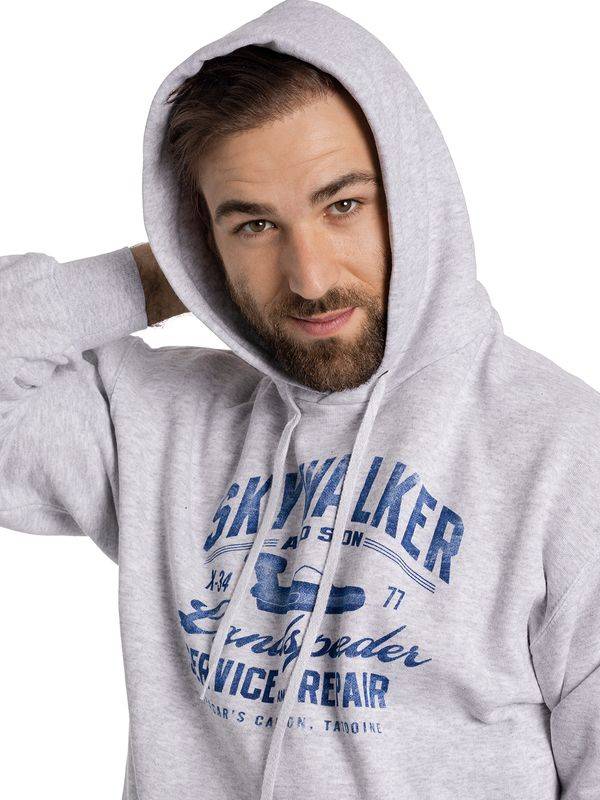 Nastrovje Potsdam Star Wars Skywalker Herren Kapuzensweatshirt Grau Meliert