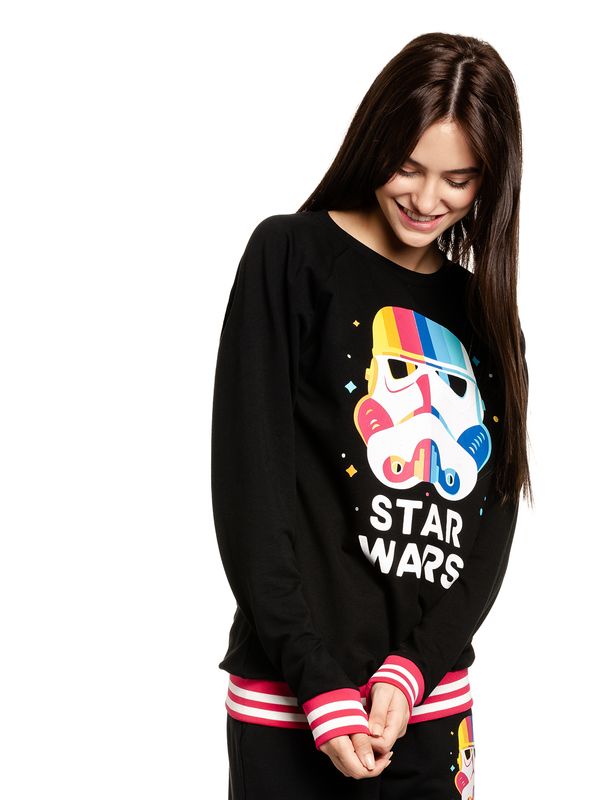 Nastrovje Potsdam Star Wars Stormtrooper Stripes Damen Sweatshirt Schwarz