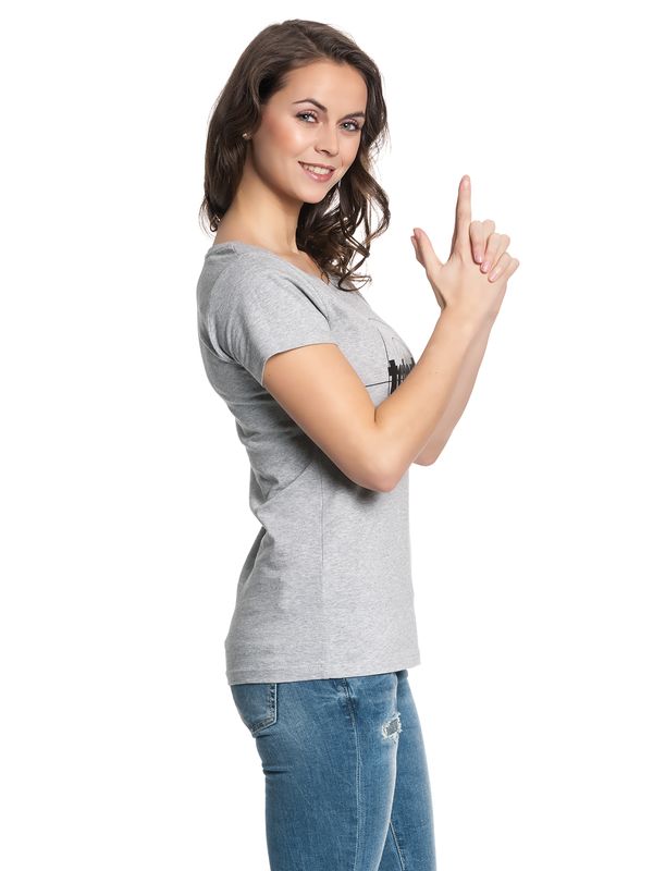 Nastrovje Potsdam Tatort Tatort Classic Damen T-Shirt Grau Meliert