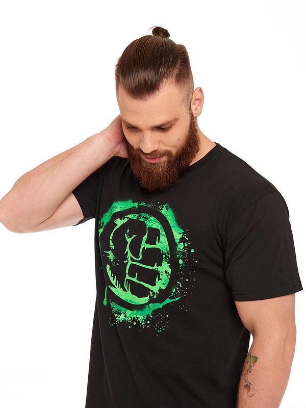 Nastrovje Potsdam The Hulk Punch Herren T-Shirt Schwarz NH