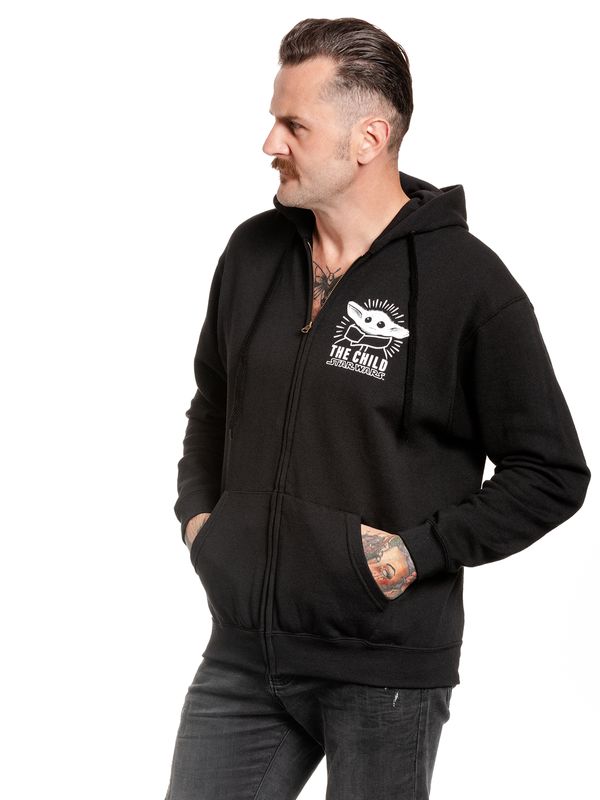 Nastrovje Potsdam The Mandalorian Baby Yoda Herren Kapuzensweatjacke Schwarz