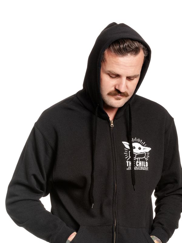 Nastrovje Potsdam The Mandalorian Baby Yoda Herren Kapuzensweatjacke Schwarz