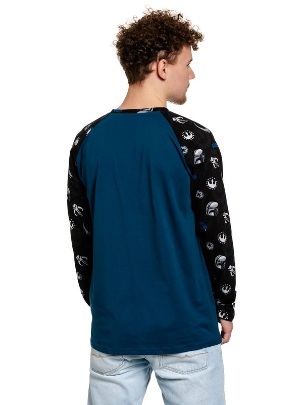 Nastrovje Potsdam The Mandalorian The Way Herren Langarmshirt Schwarz/blau