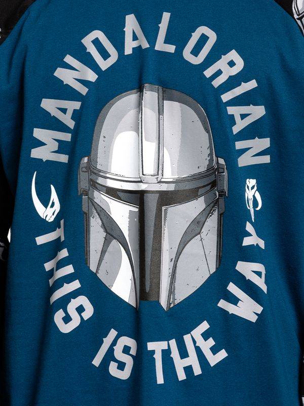 Nastrovje Potsdam The Mandalorian The Way Herren Langarmshirt Schwarz/blau