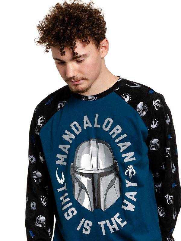 Nastrovje Potsdam The Mandalorian The Way Herren Langarmshirt Schwarz/blau