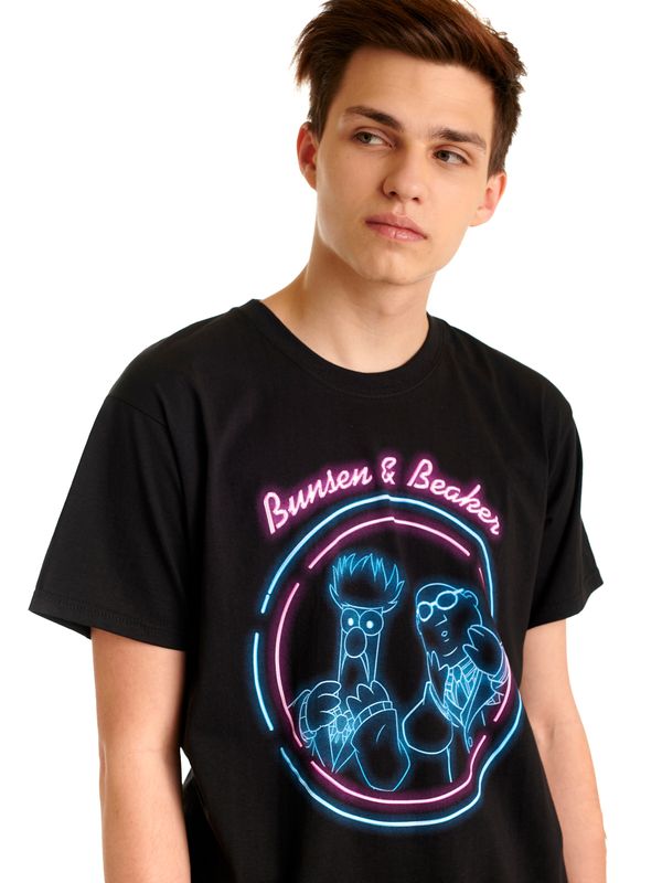 Nastrovje Potsdam The Muppets Bunsen & Beaker Herren T-Shirt Schwarz