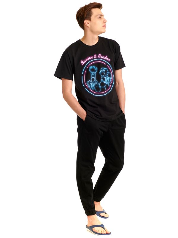 Nastrovje Potsdam The Muppets Bunsen & Beaker Herren T-Shirt Schwarz