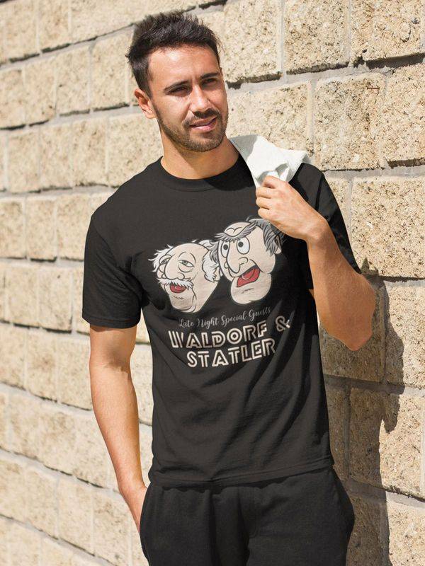 Nastrovje Potsdam The Muppets Late Night Waldorf & Statler Herren T-Shirt Schwarz