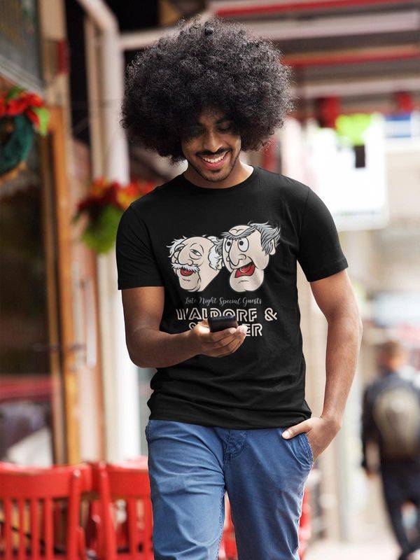 Nastrovje Potsdam The Muppets Late Night Waldorf & Statler Herren T-Shirt Schwarz