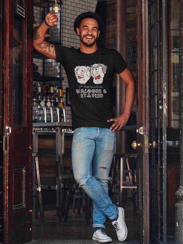 Nastrovje Potsdam The Muppets Late Night Waldorf & Statler Herren T-Shirt Schwarz