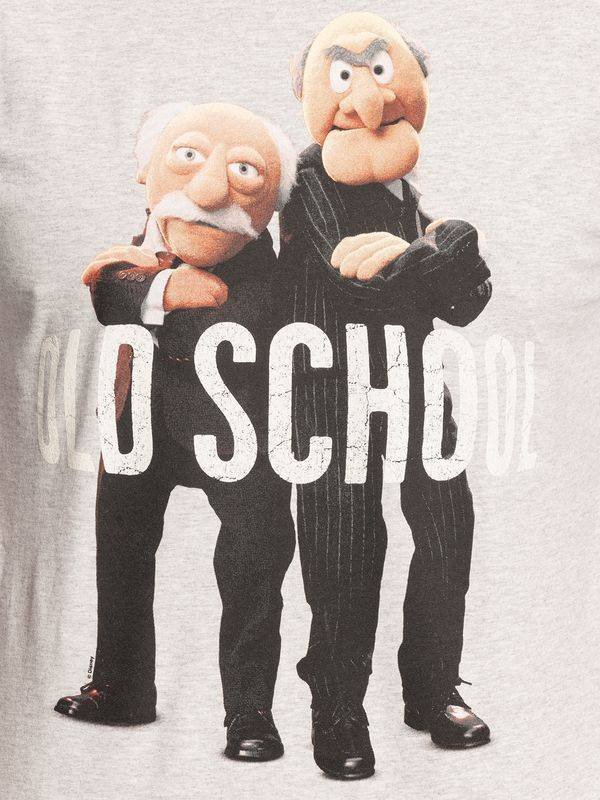 Nastrovje Potsdam The Muppets Waldorf & Statler Herren T-Shirt Grau Meliert