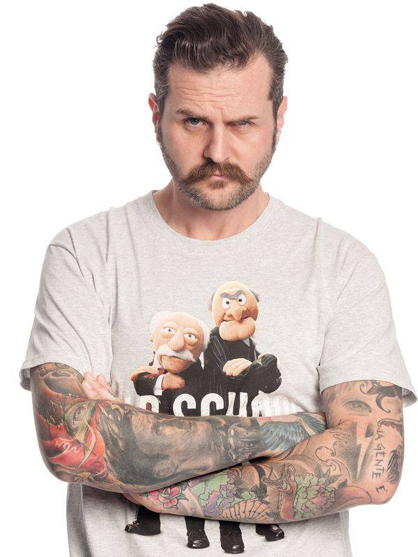 Nastrovje Potsdam The Muppets Waldorf & Statler Herren T-Shirt Grau Meliert