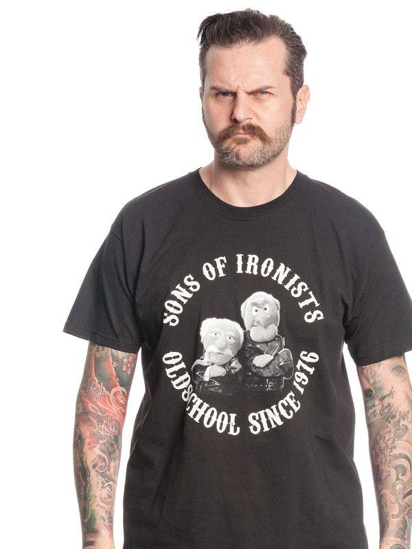 Nastrovje Potsdam The Muppets Waldorf & Statler Herren T-Shirt Schwarz