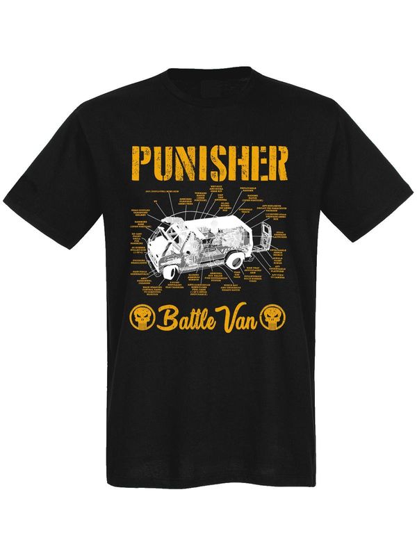 Nastrovje Potsdam The Punisher Battle Van Herren T-Shirt schwarz Nastrovje Potsdam The Punisher Battle Van Herren T-Shirt schwarz