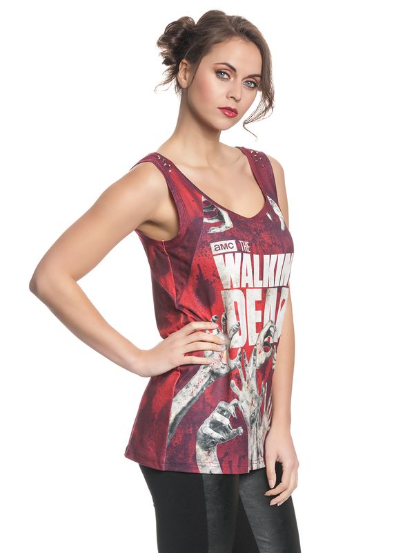 Nastrovje Potsdam The Walking Dead Walkers Hands Girl Ärmelloses Damen T-Shirt Allover-Druck