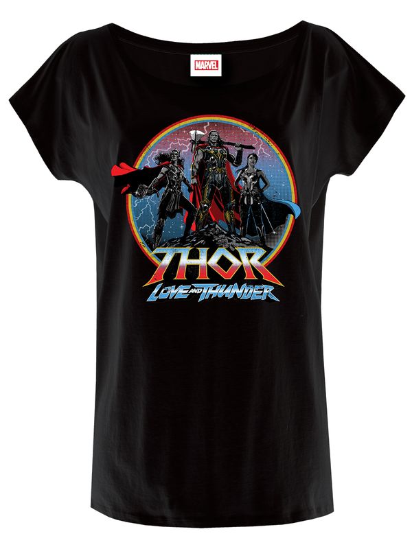 Nastrovje Potsdam Thor Hero Logo Damen Loose-Shirt schwarz