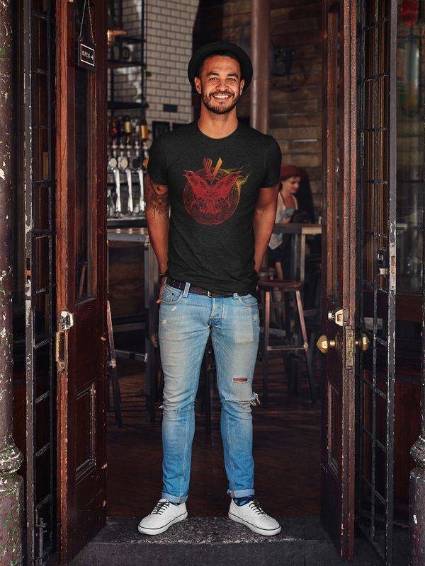 Nastrovje Potsdam Vikings Flames Herren T-Shirt Schwarz